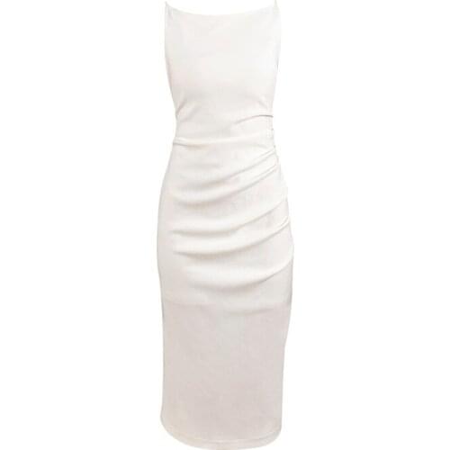 White French sling dress new summer womens temperament gao end one-shoulder long skirt cheongsam dress