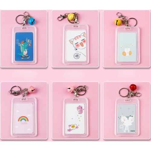 Kawaii Student Worker ID Credit Card Holder Case Cartoon Business School Office Bank Credit Card Cover Nurse Accessories