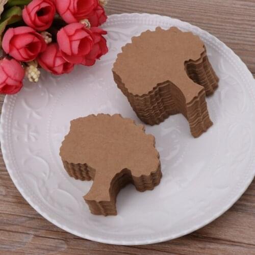 100 Pcs/Bag Kraft Paper Jewelry Packing Earrings Display Tags Cards Tree Cat Ear