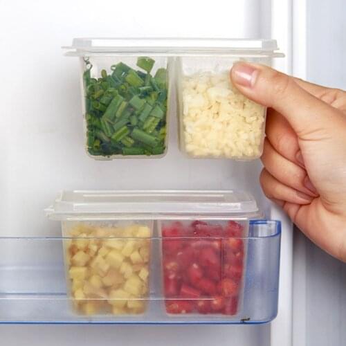 2Pcs/Set Scallion Garlic Box Plastic Boxes Kitchen Storage And Organizer Home Accessories Household Refrigerator Containers