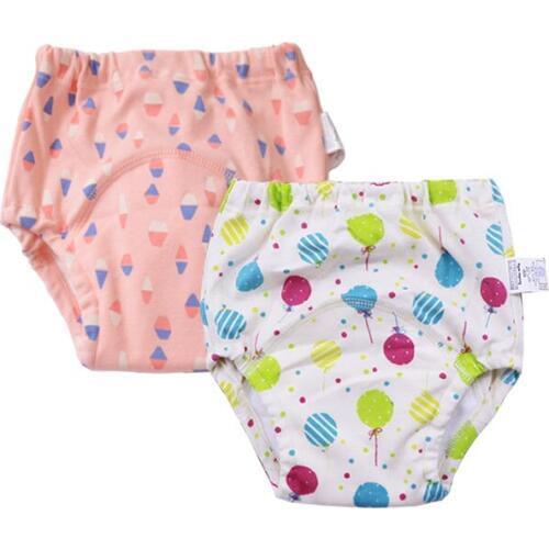 2Pcs/lot Baby Pants Reusable Training Pants Cloth Diapers Toilet Learning Nappies Toddler Training Panties Baby Kids Shorts
