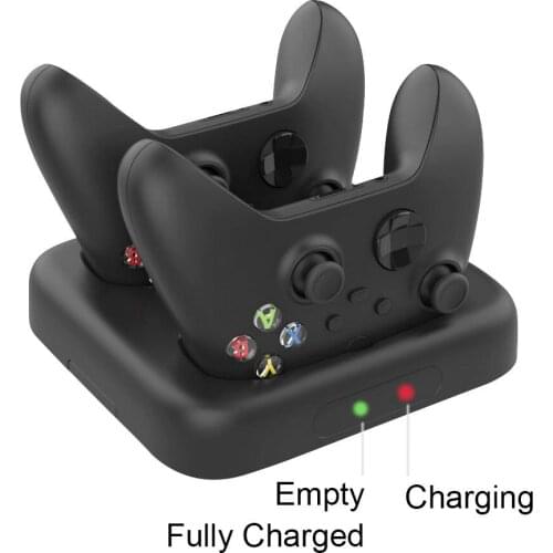 2020 Fast Charger for Xbox Series X S Controller Dual Charging Dock Charger + 2pcs Rechargeable Controller Battery Stander