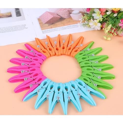 24Pcs Plastic Cabides Hangers Racks Clothespins Laundry Clothes Pins Hanging Pegs Clips Kitchen Quality Hangers for Clothes