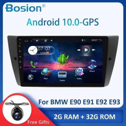 Bosion 1 Din Auto Radio Android 10 For BMW/320/328/3 Series E90/E91/E92/E93 Car Multimedia Video DVD Player GPS Navigation BT