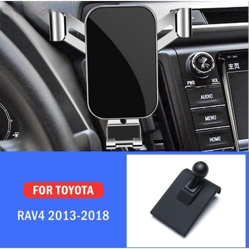 Car Mobile Phone Holder Mounts Stand GPS Gravity Navigation Bracket For Toyota Rav4 2013 2014 2015 2016 2017 2018 Accessories