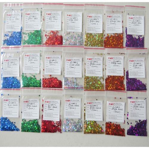 Glitter pigment,star moon heart glitter powder,nail pigment powder,color:red,gold,silver,orange,blue