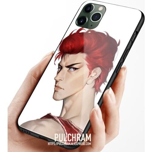 Hanamichi Sakuragi Anime Glass Soft Silicone Phone Case Cover Shell For IPhone SE 6s 7 8 Plus X XR XS 11 12 Mini Pro Max Sumsung