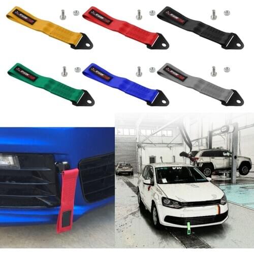 Car Automotive Tow Strap Set Front/Rear Bumper Hook