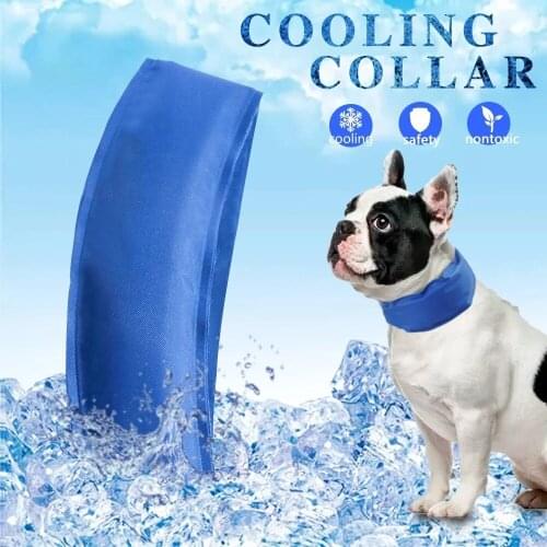 Pet Summer Ice Pad Cooling Heatstroke Ice Dogs Paw Bag Mat Scarf Adjustable Cooling Collar Bib Aummer Dog Accessories Supplies