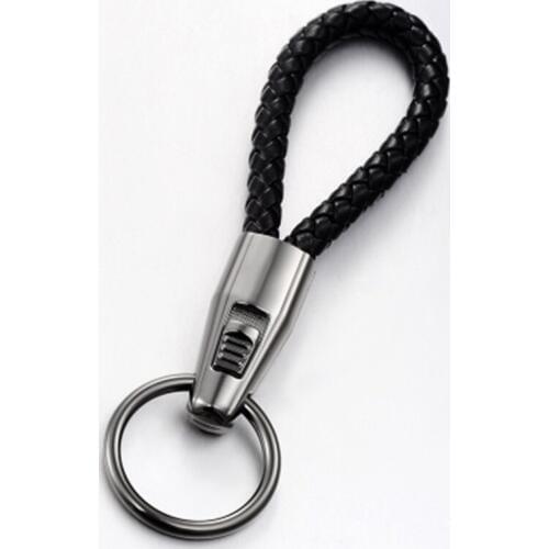 New 2017 14cm Handmade Genuine Leather Keychain Keyring Key Holder Accessories Car Key Chains For Women And Mens Gift Key-0S67
