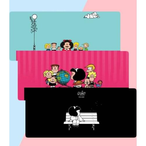 Mafalda Anime Durable Rubber Mouse Mat Pad X XL XXL Non slip Cushion Thickness 2mm LockEdge equal LE