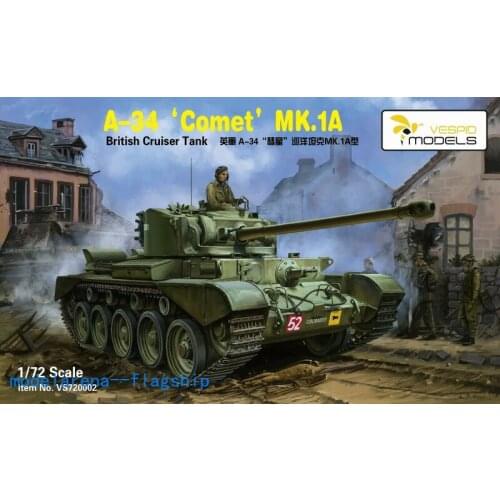 Vespid Models VS720002 1/72 British Cruiser Tank A-34 "Comet" MK.1A Plastic Model Building Kit