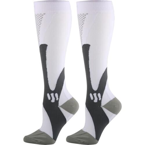 Men Color Block Breathable Compression Socks Stockings for Sport Running Cycling Stretchy Comfortable Compression Stockings