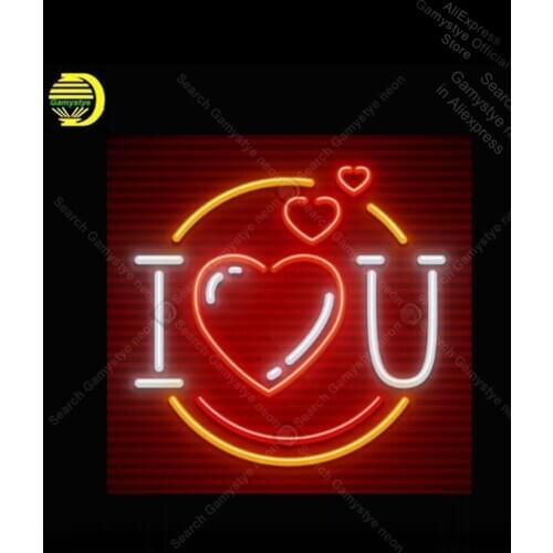 Neon sign For I love you Neon Bulbs sign Iconic Bedroom Beer vintage neon signs Neon Light Custom Neon Sign Glass Tube Lamp Logo