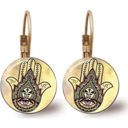 New Retro Divine Geometry Antahkarana Symbol Earrings Pendant Stud Earring Female Chakra Pendant Meditation Jewelry Souvenir