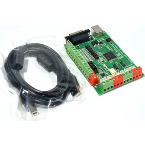 New 125KHz 4 Axis USB CNC MACH3 Card Controller Breakout Interface Board Driver
