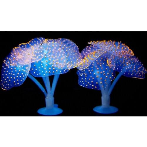 Wholesale Silicone Glowing Artificial Fish Tank Aquarium Coral Plants Underwater Ornament Fish Tank Aquarium Decor Accessories