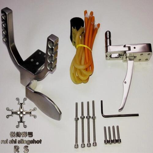 Manual 304 stainless steel Polishing treatment slingshot DIY KITS Mechanical Crossbow Bow and arrow Accessories