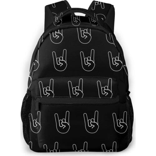 Rock Roll Heavy Metal Music Backpack for Girls Boys Travel RucksackBackpacks for Teenage school bag