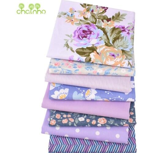Purple Floral Series,Printed Twill Cotton Fabric,Patchwork Cloth For DIY Sewing &Quilting Baby&Childrens Bedcloth,Shirt,Skirt