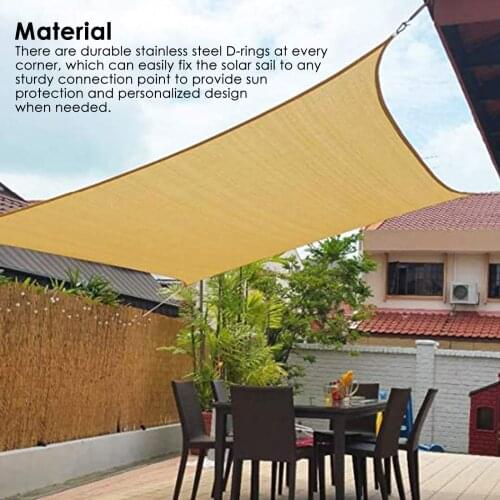 Sun Shade Sails Canopy Rectangle 185GSM Shade Sail UV Block Sail Awning For Patio Garden Outdoor Facility Activities Sun Shelter