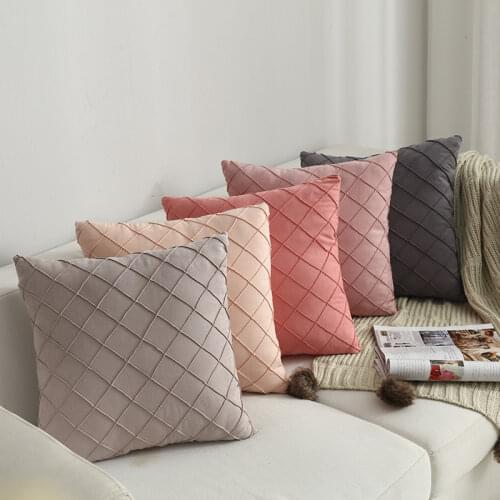 Modern geometric Nordic retro cover suede soft decoration pillowcase luxury cushion cover classical decoration 45x45cm/30x50cm