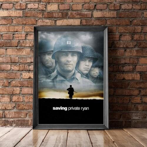 Saving Private Ryan (1998) Poster American Epic War Film Steven Spielberg Wall Decor Tom Hanks Edward Burns Matt Damon Print Art