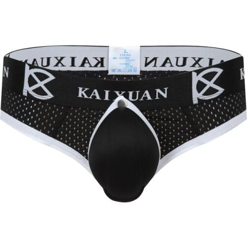 Men Thongs Sexy Enhancing Sponge Cup Pad Male Gay Penis Pouch Underwear Open Front Removable Jockstraps