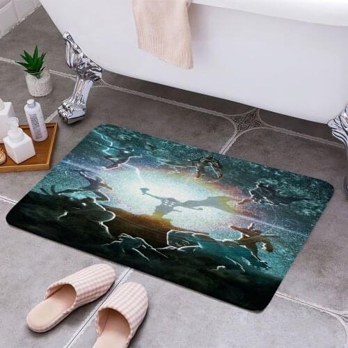 Flash 3D Print Doormats Rectangle Non-Slip DoorMat Bedroom Kitchen Entrance Print Door rugs Dropshipping
