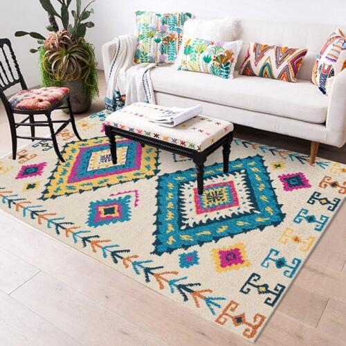 Turkey Style Area Rug For Living Room Luxurious Bedroom Bedside Rugs And Carpets Fashion Geometric Tapete Coffee Table Floor Mat