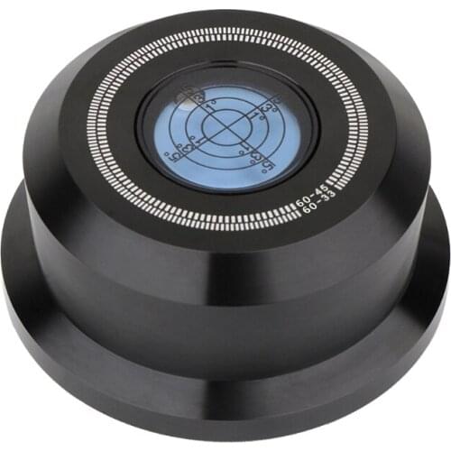 587D 60Hz Aluminum Alloy Vinyl Record Weight Stabilizer LP Disc Turntable Clamp with Bubble Level for Vibration Balanced