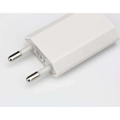 White 5V1A Travel Wall Charge Charger Power Adapter European EU Plug USB AC Charger for IPhone 6 IPod for Phone Charger 500pcs