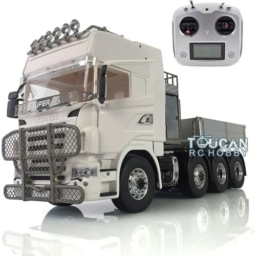 1/14 LESU Metal 6*6 Chassis Hercules Cab W/ Equipment Rack Radio ESC Hopper for DIY Scania RC Tractor Truck THZH0979-SMT3