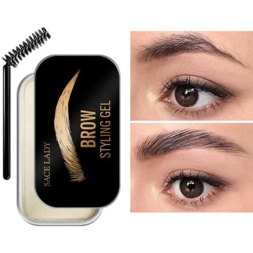 1PC Fluffy Wild Eyebrow Styling Soap Wax Eyebrow Cream Colorless Long Lasting Natural Eyebrow Styling Gel Eyebrow Makeup TSLM1