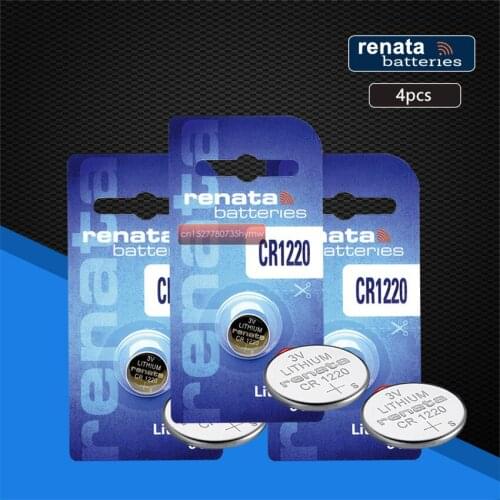 4pc renata lithium Battery CR1220 3V %100 original brand renata 1220 battery