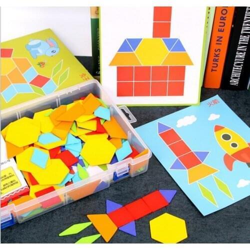 50set 180pcs/set Creative Puzzle Games Educational Toys For Children Jigsaw Puzzle Learning Kids Developing Wooden Toys