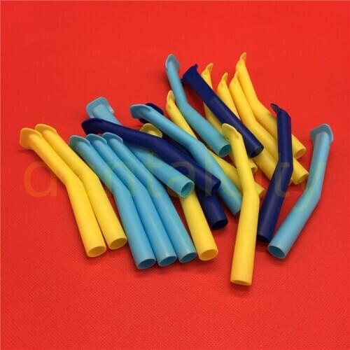 50pcs Dental High Volume Suction Tips Duckbill Evacuation Tips 16mm High temperature sterilizable