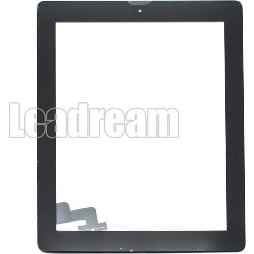 For iPad 2 A1395 A1396 A1397 LCD Outer Touch Screen Digitizer Front Glass Display Replacement with Home button