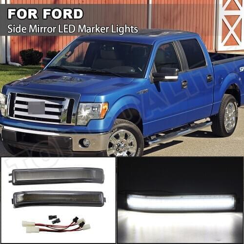 For Ford F150 2009 2010 2011 2012 2013 2014 Lincoln Mark LT Canbus White Side Mirror LED Marker Light Lamps Error Free 2PCS