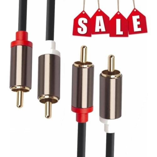 RCA Cable 2RCA To 2 RCA Male To Male Audio Cable Gold-Plated RCA Audio Cable 1-5m For Home Theater DVD TV Amplifier CD Soundbox