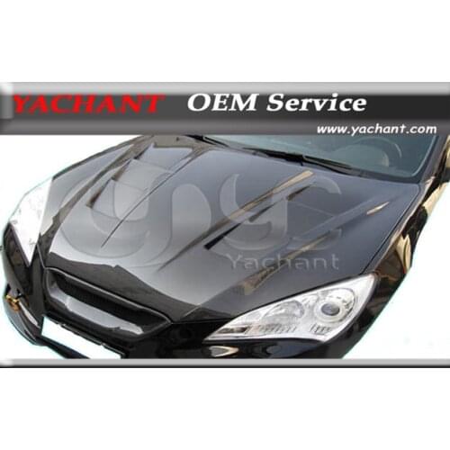 Carbon Fiber H2 Style Hood Bonnet Fit For 2010-2011 Rohens Genesis Coupe