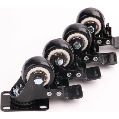 40mm 50KG Heavy Duty Swivel Castor 4PCS/Set Furniture Casters Office Chair Baby Crib Sofa Brake Furniture Hardware Wheels