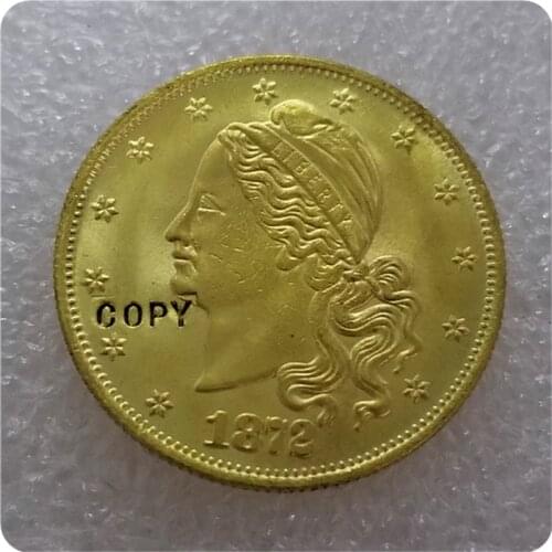COPY REPLICA 1872 $10 Amazonian Ten Dollar gold coin COPY FREE SHIPPING