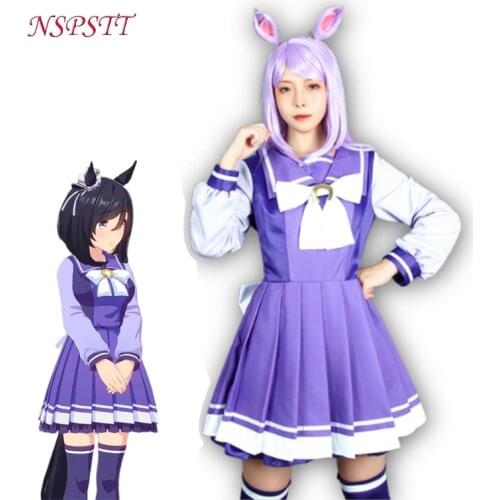 NSPSTT Uma Musume Pretty Derby Cosplay Costume Anime Pretty Derby Toukai Teiou Cosplay Lolita Dress School Sailor Uniform