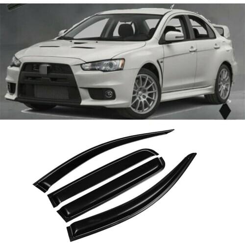 For Mitsubishi Lancer EX 2008-2017 Window Visor Wind Rain Sun Smoke Guard Deflector Vent Shade Raincoat Awning Shelter Cover