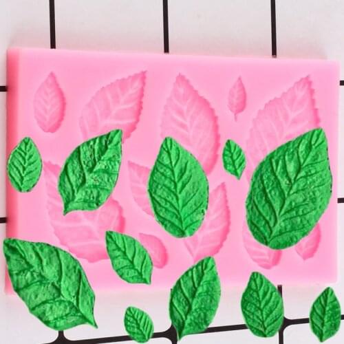 Leaf Silicone Mold Cake Border Fondant Molds Wedding Cake Decorating Tools Chocolate Gumpaste Moulds Polymer Clay Candy Moulds