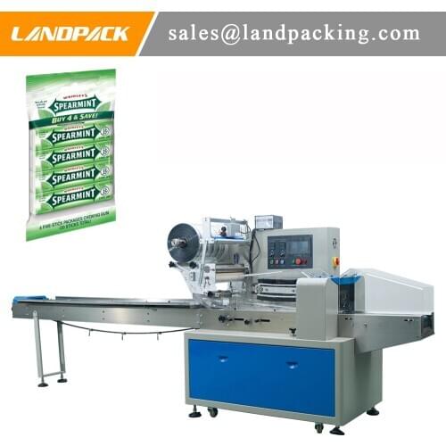 Computer Controlled Chewing Gum Flow Wrap Packaging Machine