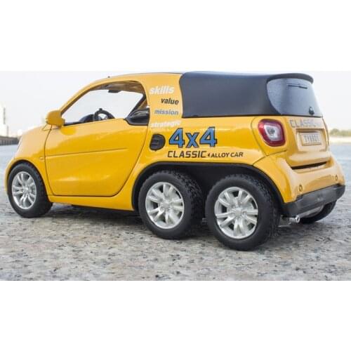 1:32 Smart Lengthen 6X6 Pickup vehicle Alloy Car Model Diecasts Metal Simulation Toy Car Sound and light Collection Kids Gifts