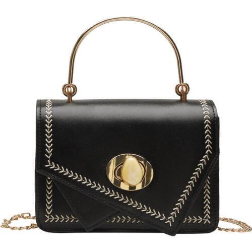 Fashion mini shoulder bag 2019 new small fresh contrast color shoulder bag fashion chain diagonal small square bag ZX-107