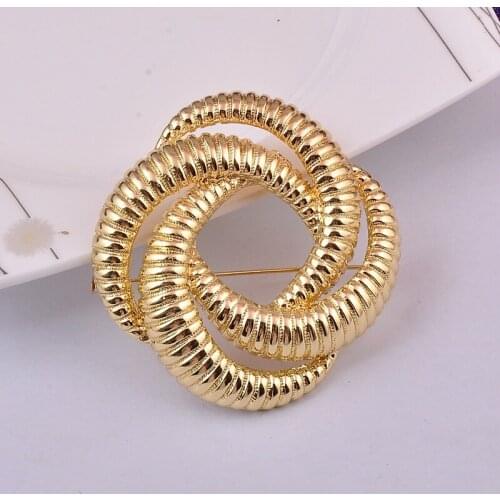 Fashion Abstract Brooches for Feminist Women High Sense Gold Color Metal Suit Coat Sweater Pin Brooch Luxury Jewelry Hat Pins